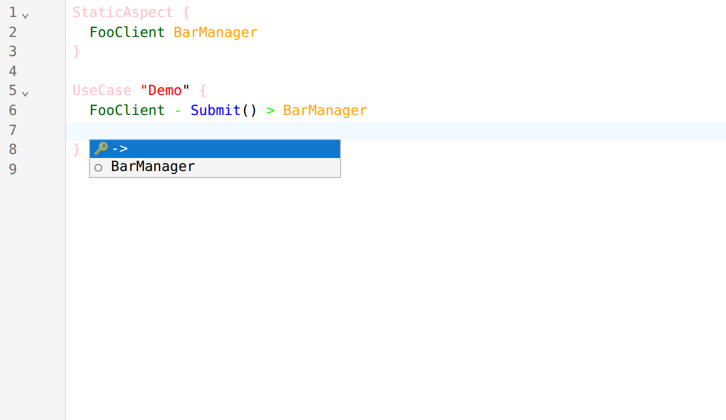 Call suggestions inside a use case
